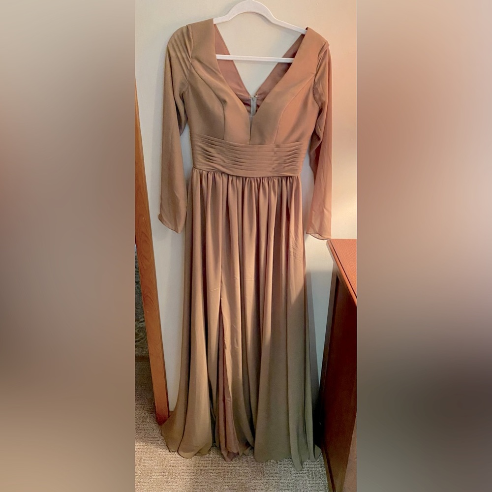 NWT Lan Ting Bride gorgeous brown gown